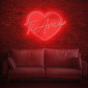 Scritta luminosa Love Neon Led  Cuore con scritta Ti Amo  – Led Creativo