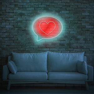 Scritta luminosa Love Neon Led " Vignetta con cuore "