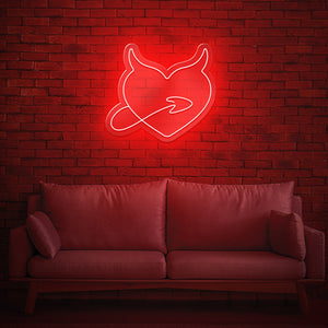 Scritta luminosa Love Neon Led " Heart Devil "