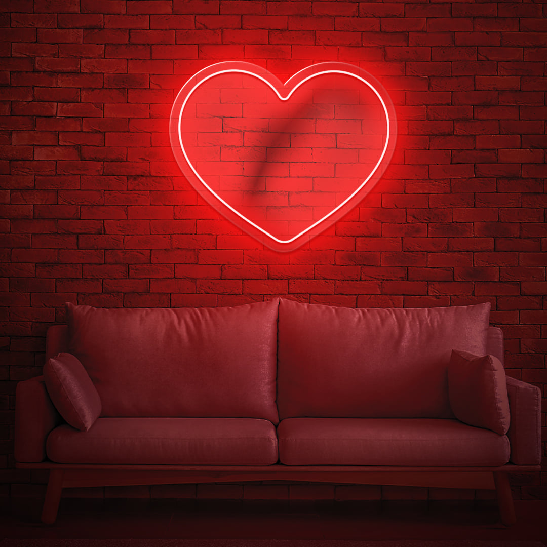 Scritta luminosa Love Neon Led  Heart