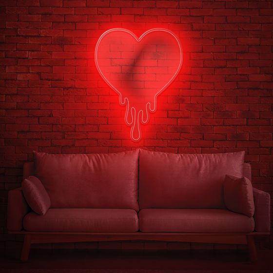 Scritta luminosa Love Neon Led " Cuore sciolto "