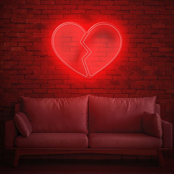 Scritta luminosa Love Neon Led " Cuore Spezzato "