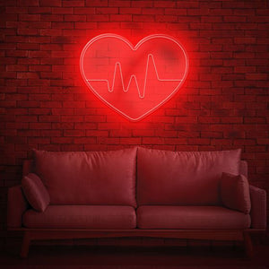 Scritta luminosa Love Neon Led " Cuore con elettrocardiogramma "