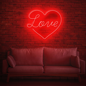 Scritta luminosa Love Neon Led " Cuore Love "